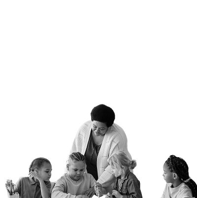 children-drawing-together-classroom